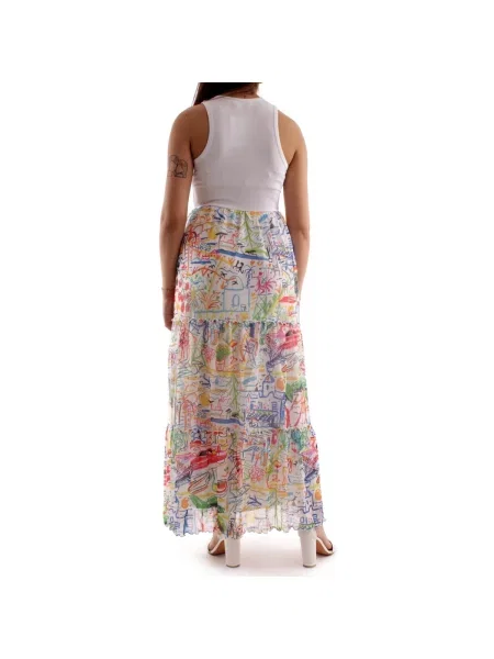 Pantaloni Desigual alb