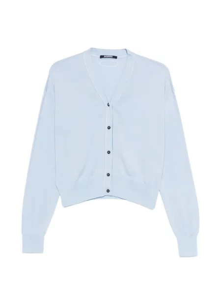 Kardigan Jacquemus z dekoltem w serek niebieski