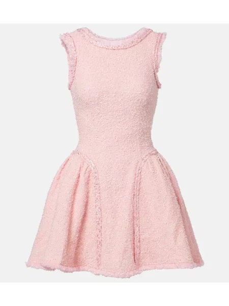 Rochie Self-portrait din tweed roz