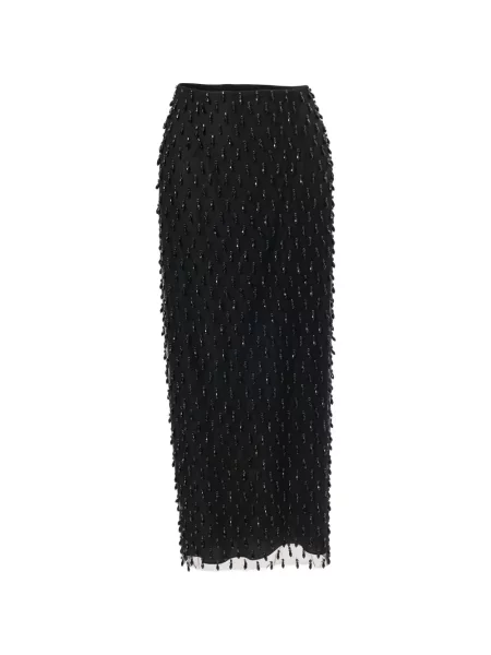 Fustă tip creion Carolina Herrera de cristal negru