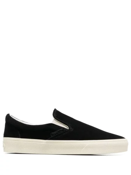 Sneakerși Tom Ford din piele de căprioară slip-on negru