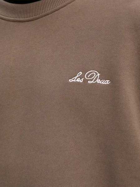 Hanorac Les Deux cu broderie maro