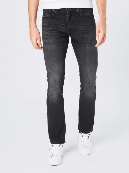 JACK & JONES Kavbojke Glenn denim črn