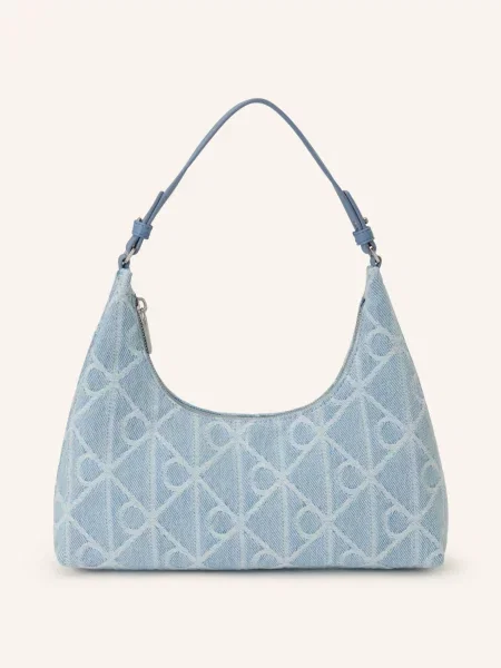 Torba Calvin Klein Emblem Aop Denim Sho Blue Universal niebieska