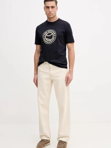 Футболка Boss Green с аппликацией синяя