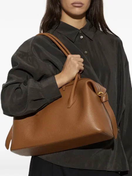 Δερμάτινη τσάντα shopper Yuzefi καφέ
