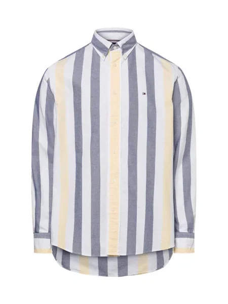 Tommy Hilfiger Koszula Oxford Relaxed Fit gelb biała