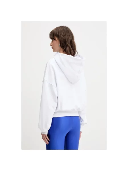 Bluza z kapturem Fiorucci o skróconej długości biała