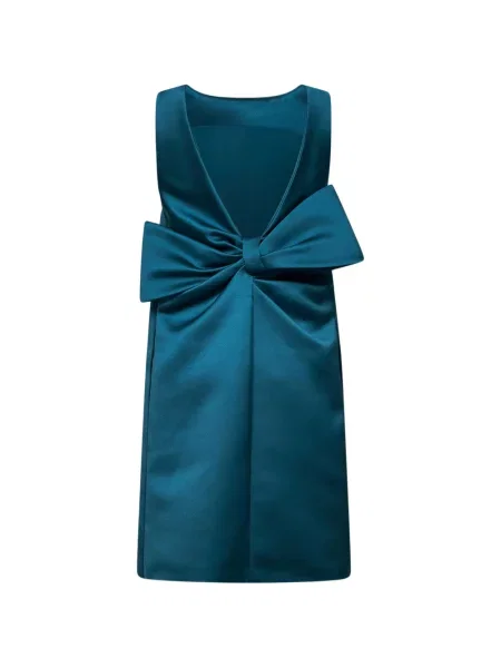 Rochie mini Max Mara cu funde fără mâneci albastru