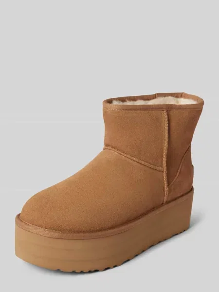 Ugg Botki Na Platformie Classic Mini Platform grau brązowe