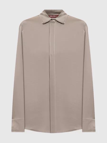 Шелковая блузка Max Mara зеленая