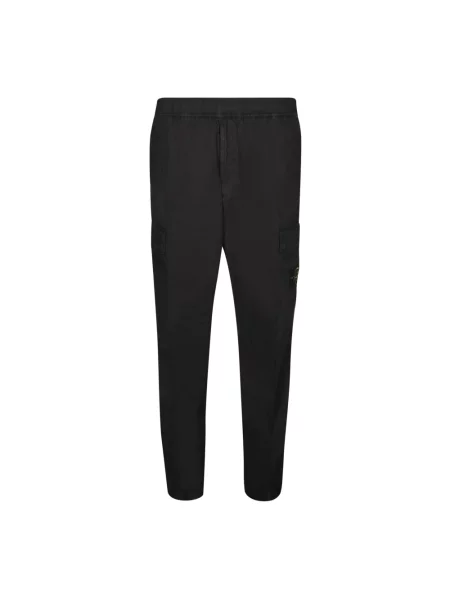 Spodnie cargo Stone Island z kamieniami czarne