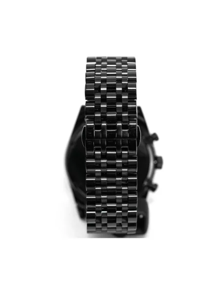Lniany zegarek Emporio Armani czarny