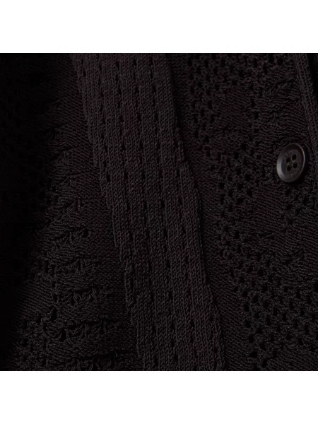 Lacoste Szydełkowa Sukienka Polo brązowa