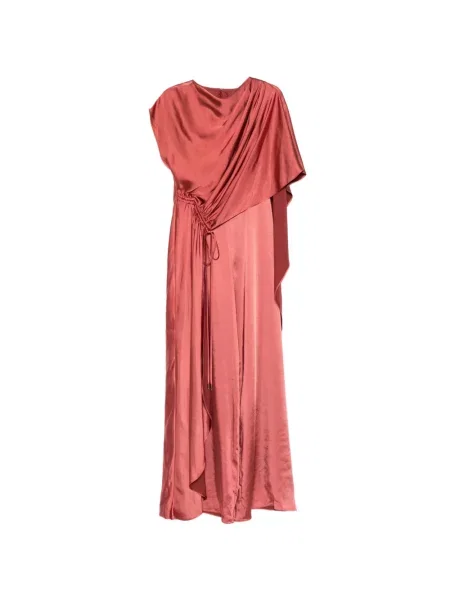 Sukienka maxi Amsale drapowana czerwona