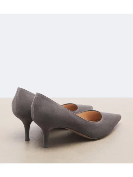 Pantofi cu toc Gianvito Rossi din piele de căprioară gri