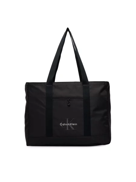 Calvin Klein Shopper táska BOLD / fehér fekete