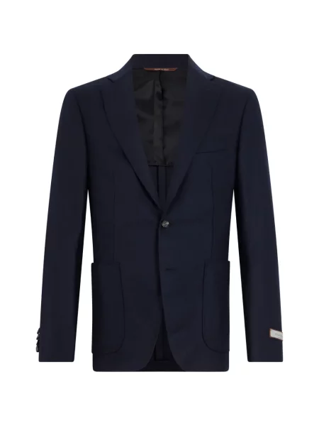 Sacou Canali din țesătură twill albastru
