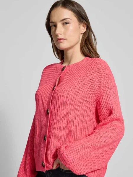 Kardigan rozpinany krój regular fit z jednorzędową listwą guzikową Model LEA' Vero Moda