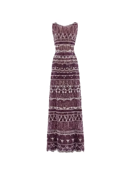 Rochie maxi Saiid Kobeisy cu paiete violet