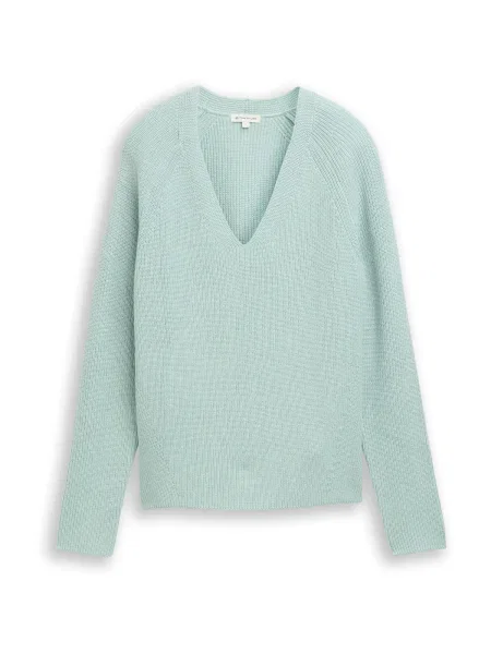 TOM TAILOR Pulover deschis albastru