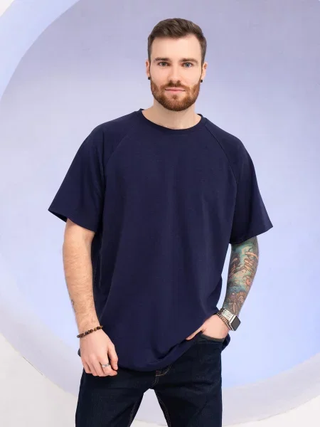 ISSA Plus Футболка без підкладки синій