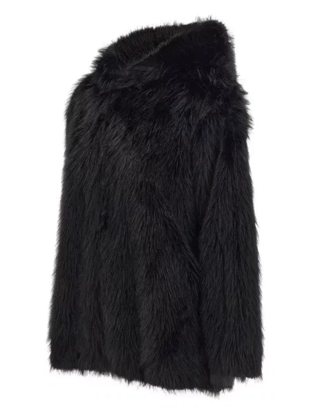 Blană artificială palton de blană Kaos negru