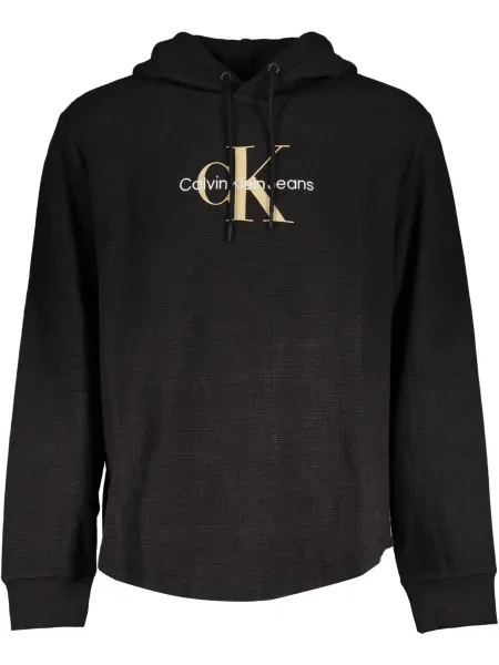 Hanorac cu glugă Calvin Klein cu glugă negru