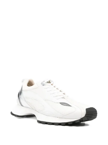 Sneakerși Gmbh cu șireturi din dantelă alb