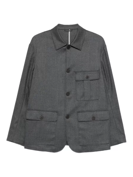 Geacă cămașă Emporio Armani de lână gri