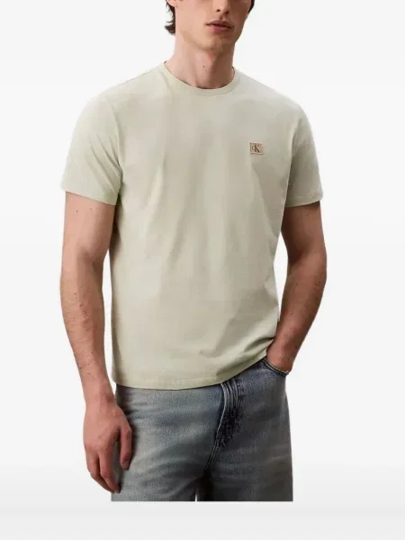 Tricou polo Calvin Klein cu autograf verde