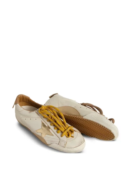 Sneakerși Golden Goose din piele de căprioară auriu