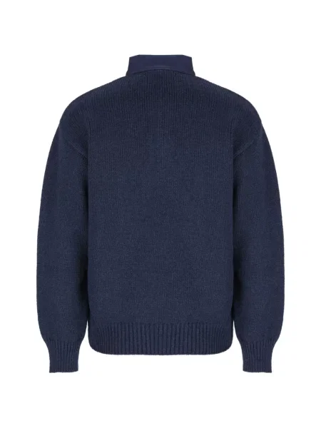 Tricou polo Loewe de lână albastru