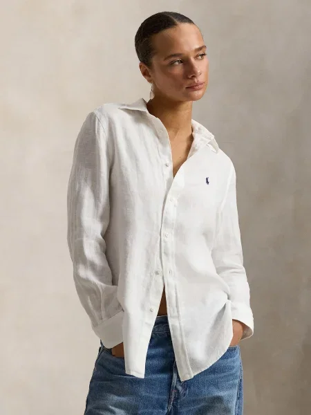 Polo Ralph Lauren Bluză CLASSIC murdar alb