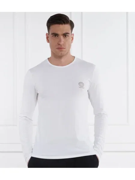 Tricou mânecă lungă Versace stretch negru