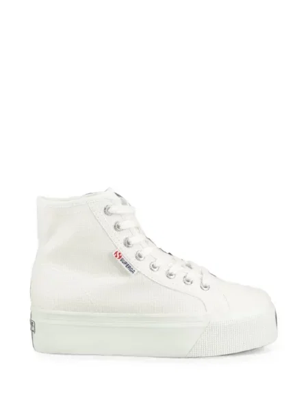 Top Superga cu platformă alb