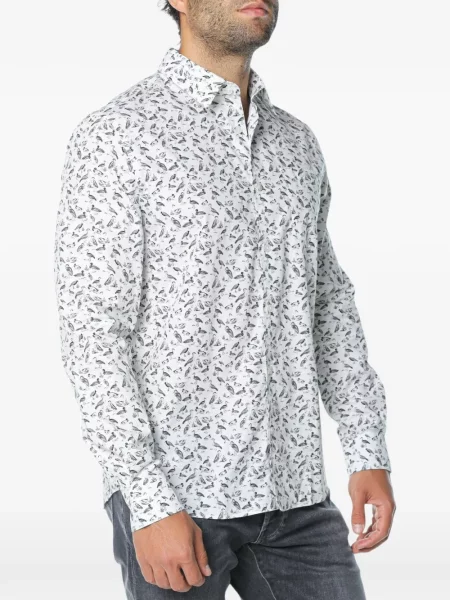 Lung cămașă Ted Baker cu imagine alb