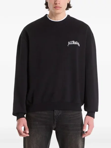 Pulover Allsaints cu imagine negru
