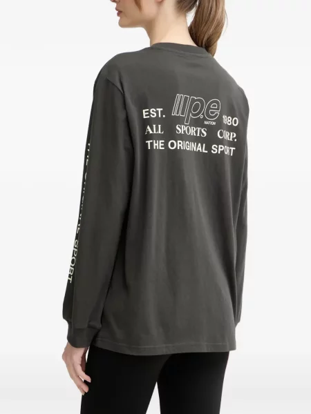 Lung tricou P.e Nation cu imagine gri