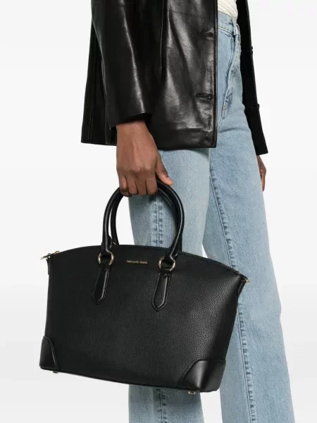 Geanta de piele Michael Michael Kors negru
