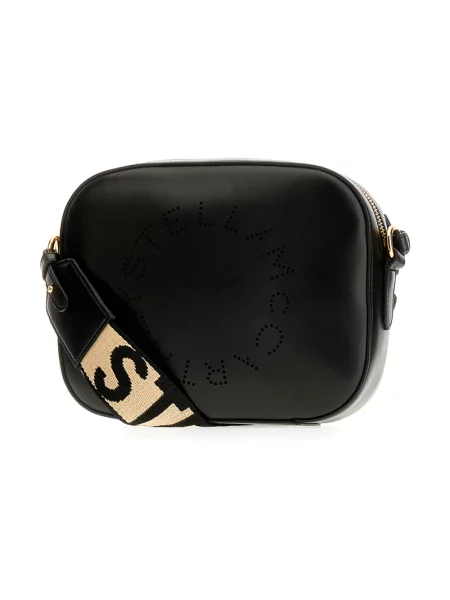 Torebka crossbody Stella Mccartney z logo czarna