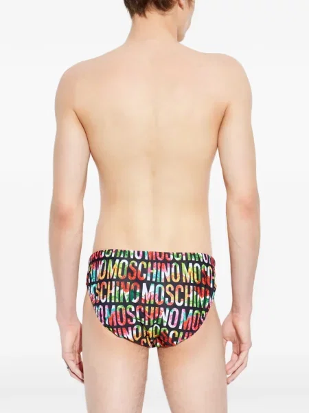 Бикини Moschino на цветя с принт черно
