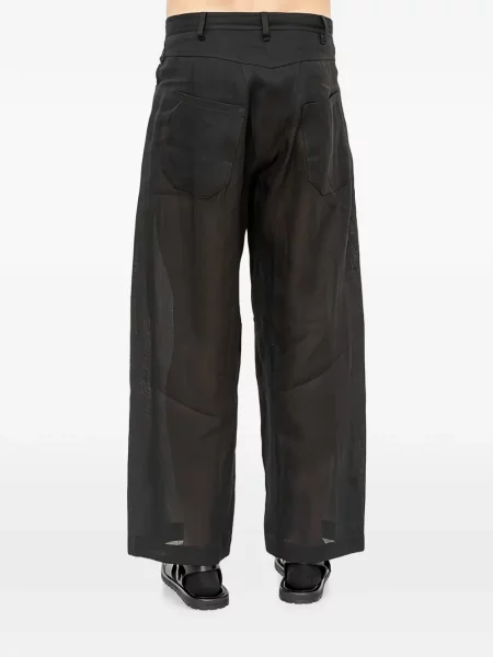 Pantaloni Jan Jan Van Essche din țesătură twill negru