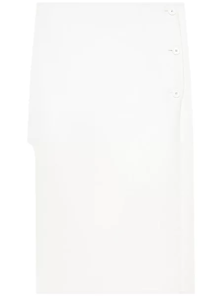 Spódnica midi Courreges do kolan biała