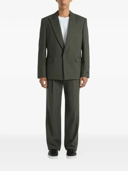 Geacă Balmain din țesătură twill verde