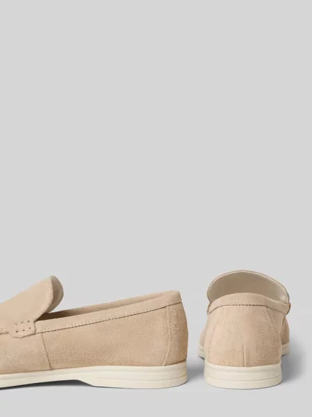 Mokasyny ze skóry model ‘Mayne’ Steve Madden beżowe