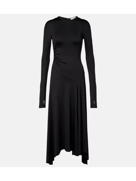 Rochie midi Victoria Beckham până la genunchi de costum negru