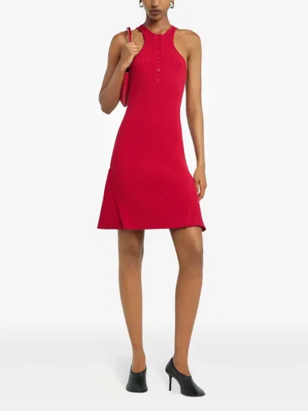 Rochie mini Courreges de costum roșu