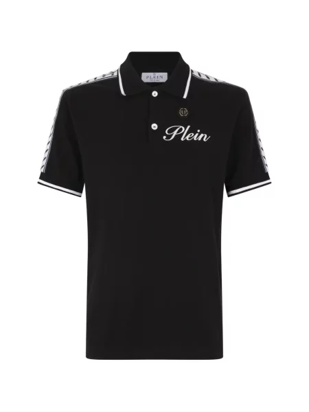 Tricou polo Philipp Plein cu autograf negru