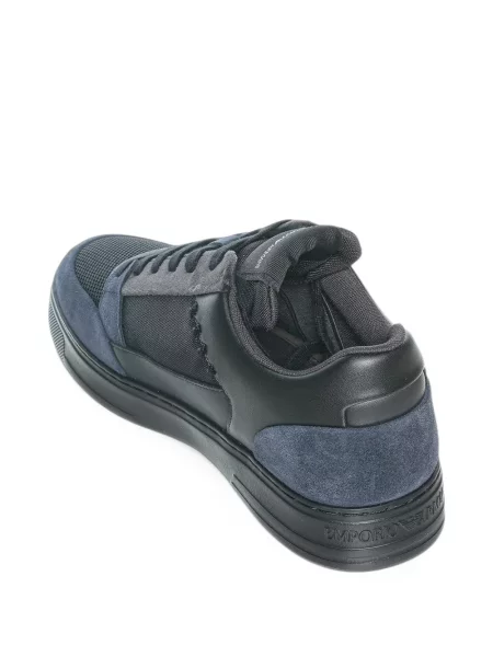 Sneakers Emporio Armani σουέντ μαύρο